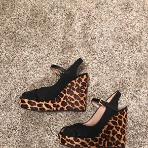 Tory Burch cheetah wedges